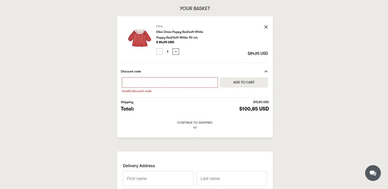 Babyshop promo code screenshot showing code RAOK1G5 applied at Babyshop checkout page. Uploaded by SimplyCodes community member MagnifiHero3476 on Jan 14, 2026