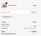 Bachca coupon verification screenshot