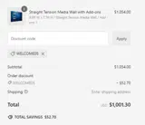 WELCOME05 coupon verification screenshot