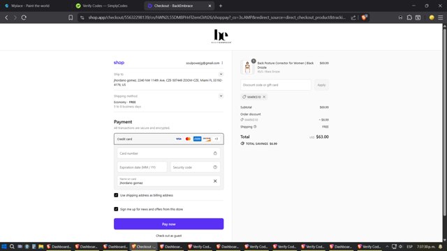 Back Embrace checkout page showing Back Embrace promo code box | Screenshot taken by SimplyCodes community member on Aug 28, 2025