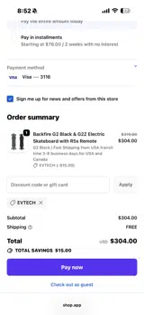 Blackfriday coupon verification screenshot