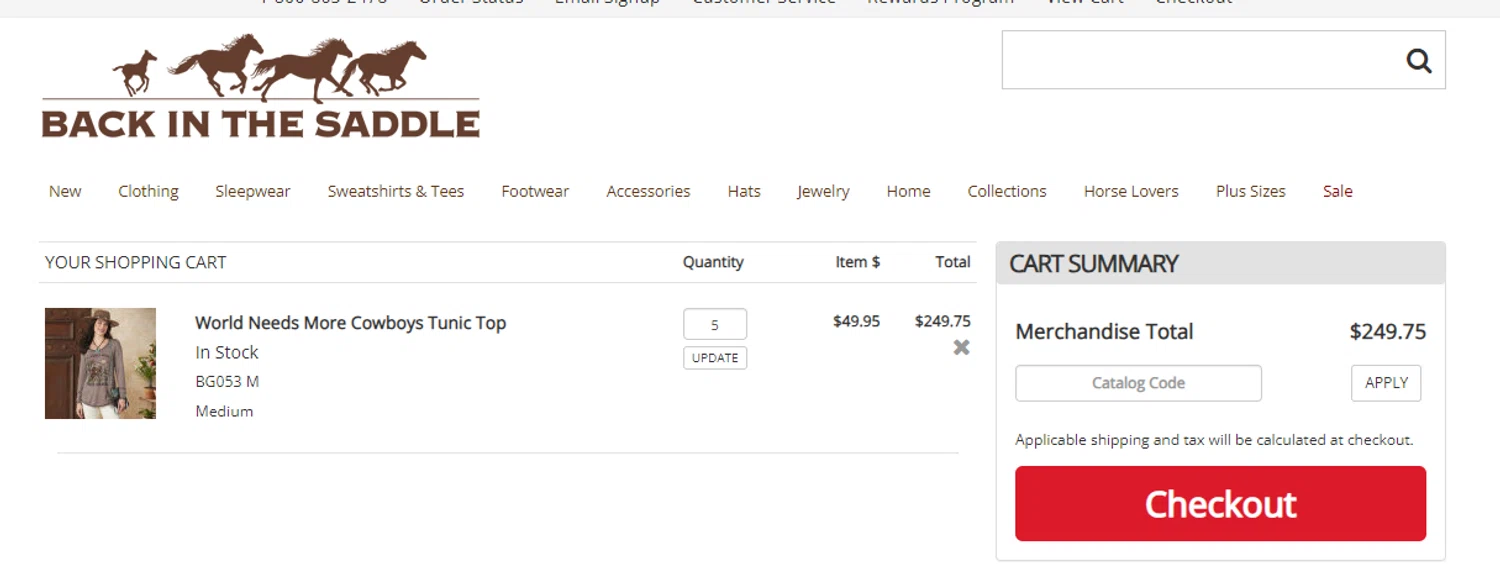 where to use Back In The Saddle promo code box