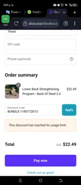 BUNDLE-1185172013 coupon verification screenshot