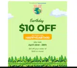 HAPPYEARTH10 coupon verification screenshot