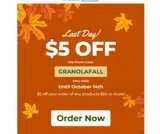 granolafall coupon verification screenshot