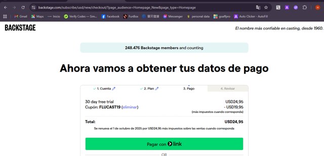Back Stage checkout page showing Back Stage promo code box | Screenshot taken by SimplyCodes community member on Sep 1, 2025