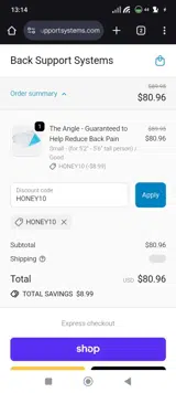 HONEY10 coupon verification screenshot