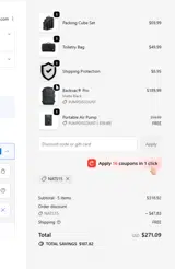 NATS15 coupon verification screenshot