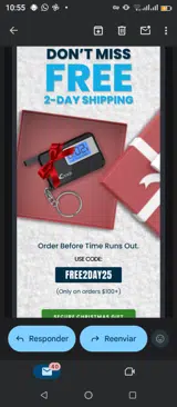 Free2day25 coupon verification screenshot