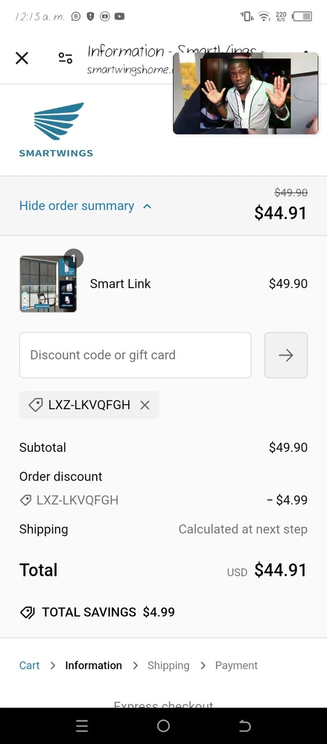 Bad Daddy’s Burger Bar. checkout page showing Bad Daddy’s Burger Bar. promo code box | Screenshot taken by SimplyCodes community member on Oct 30, 2024