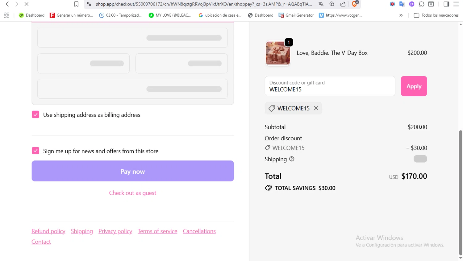 Baddies and Budgets promo code screenshot showing code WELCOME15 applied at Baddies and Budgets checkout page. Uploaded by SimplyCodes community member VoucherFalcon3942 on Feb 16, 2026