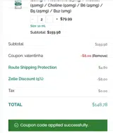 Badger Compounds coupon verification screenshot