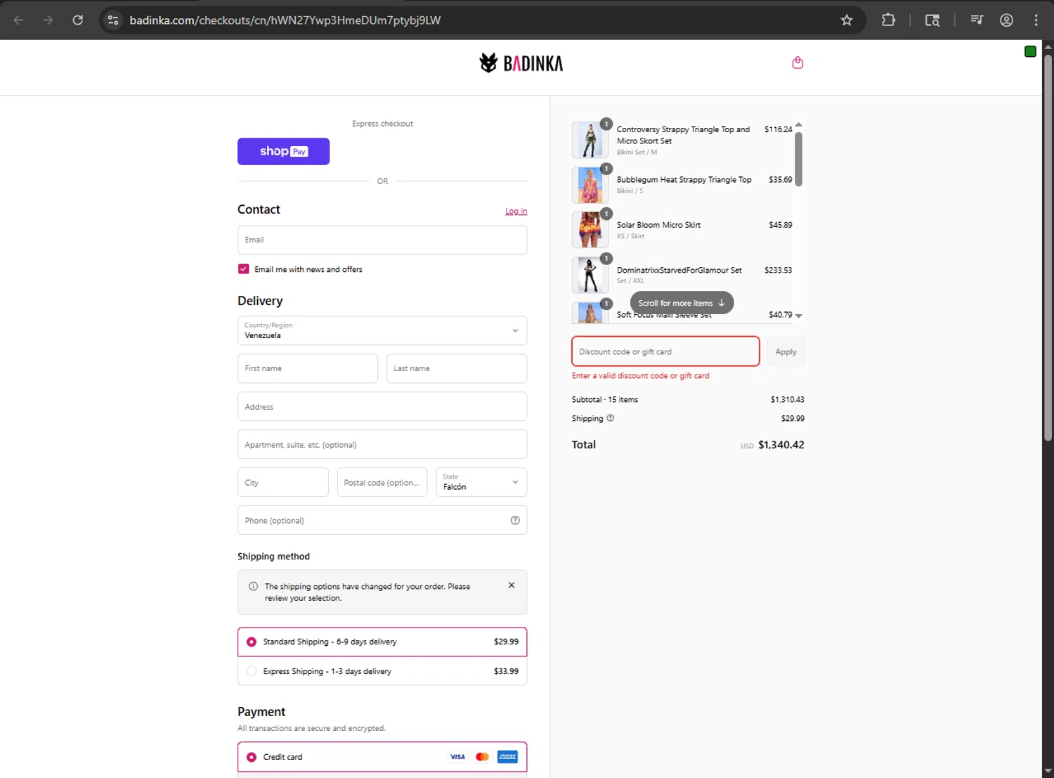 Badinka coupon code screenshot showing code GET20 applied at Badinka checkout page. Uploaded by SimplyCodes community member Diegooooo on Aug 23, 2025