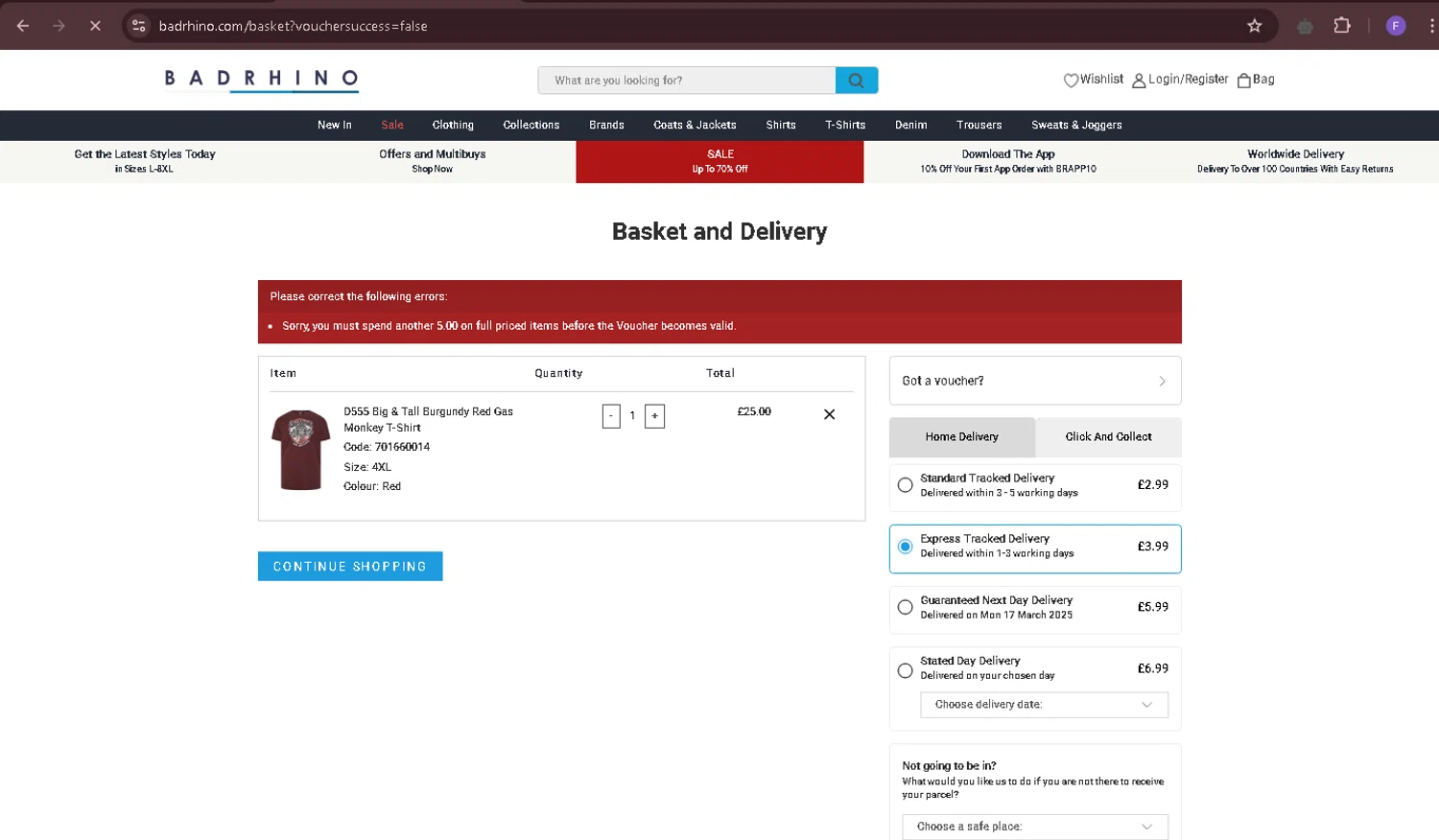 BadRhino discount code screenshot showing code BRSOCIAL10 applied at BadRhino checkout page. Uploaded by SimplyCodes community member Richard2 on Mar 15, 2025