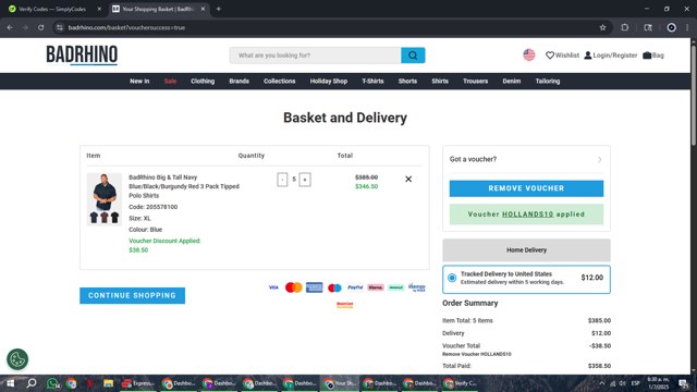 BadRhino checkout page showing BadRhino discount code box | Screenshot taken by SimplyCodes community member on Jul 1, 2025