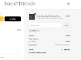Bae and Friends coupon verification screenshot