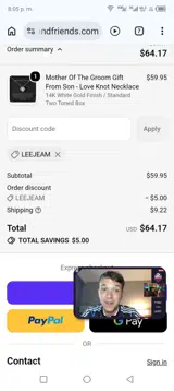 Bae and Friends coupon verification screenshot