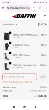 YELLOWKNIFE coupon verification screenshot
