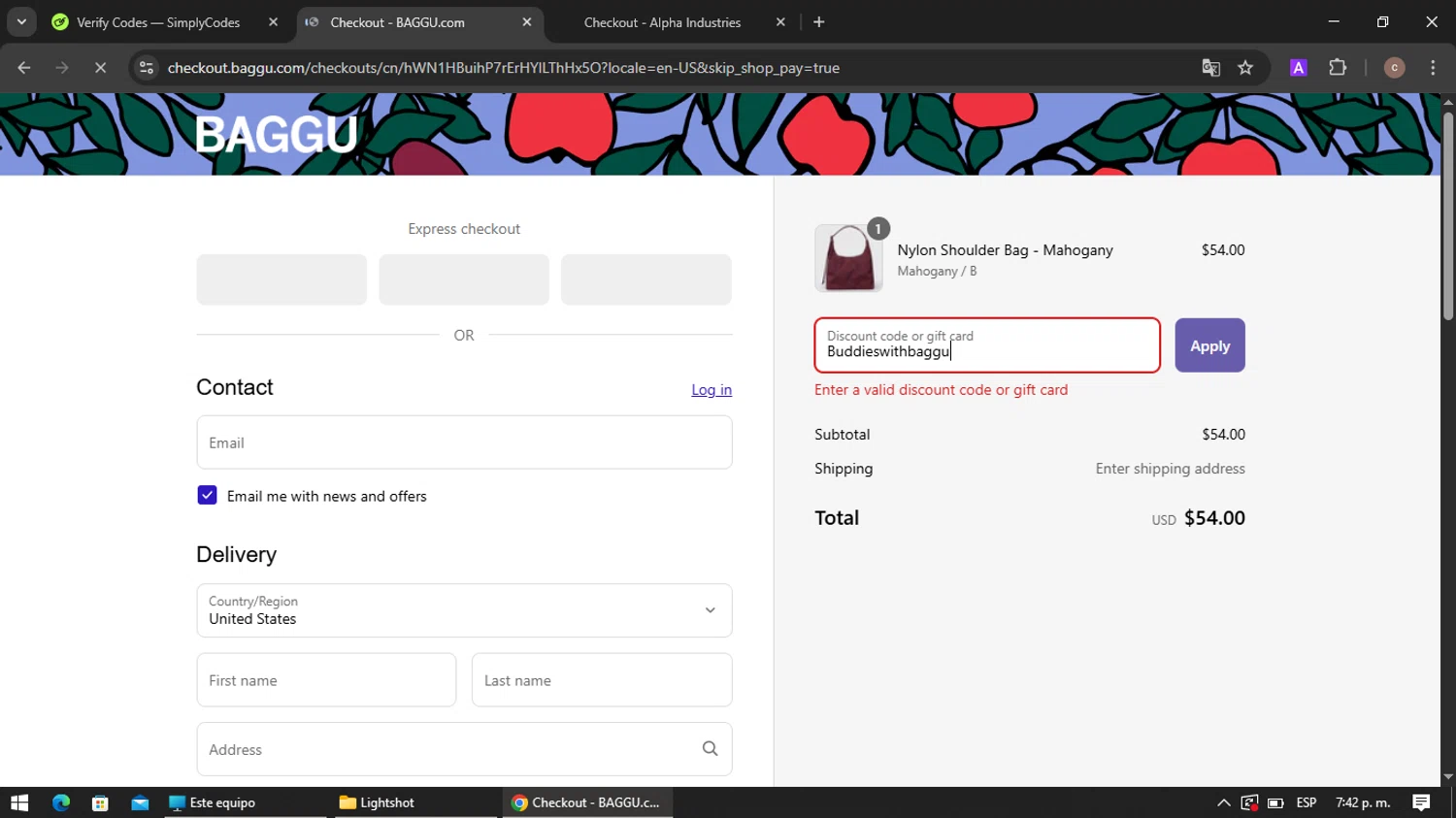 Baggu discount code screenshot showing code Buddieswithbaggu applied at Baggu checkout page. Uploaded by SimplyCodes community member VoucherRanger901 on Jul 31, 2025