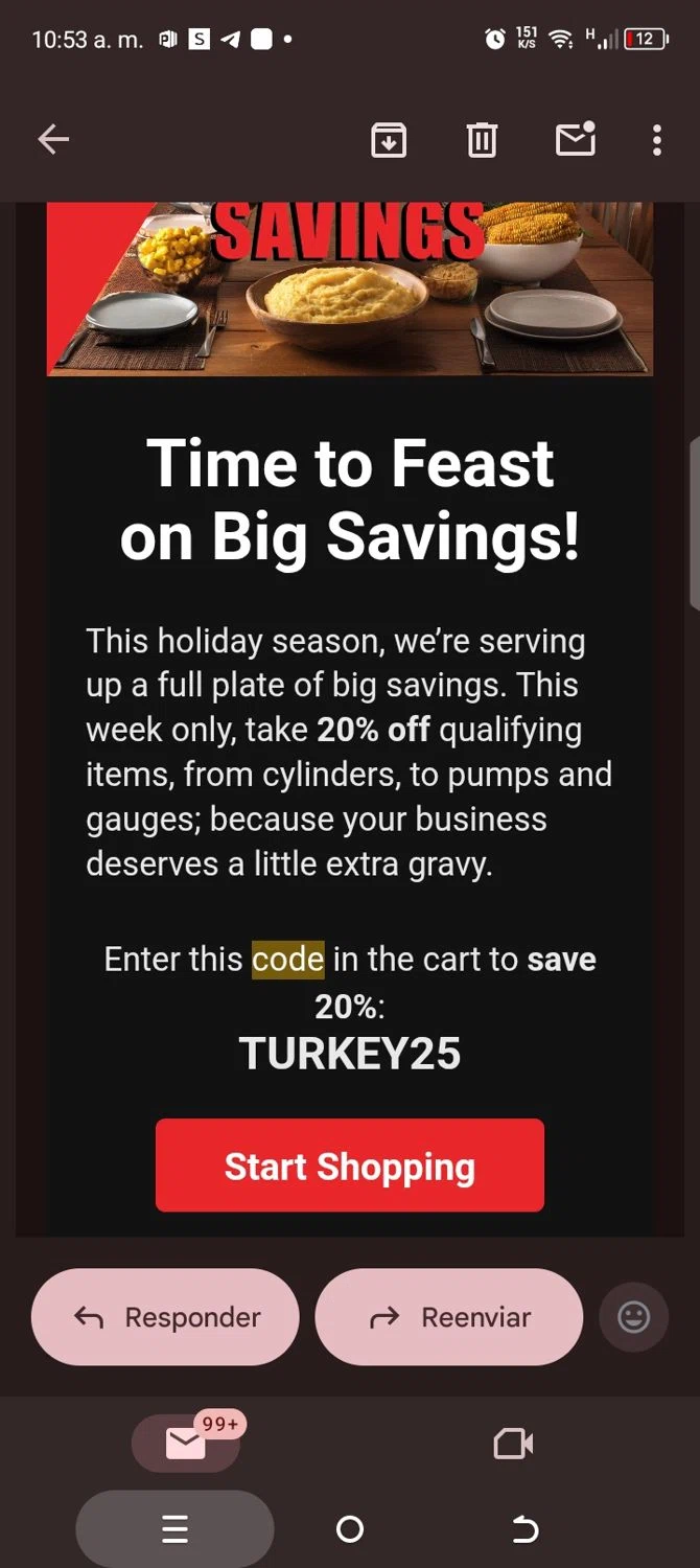 Bailey Hydraulics promo code screenshot showing code Turkey25 applied at Bailey Hydraulics checkout page. Uploaded by SimplyCodes community member kellymoreno on Nov 24, 2025