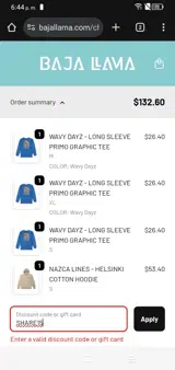 SHARE15 coupon verification screenshot