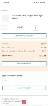 GHOST coupon verification screenshot