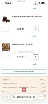 choc20 coupon verification screenshot