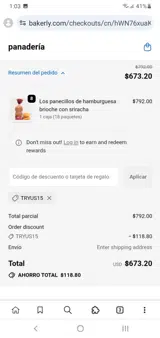 TRYUS15 coupon verification screenshot