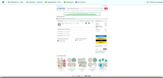 Baker Ross checkout page showing Baker Ross promo code box | Screenshot taken by SimplyCodes community member on May 19, 2025