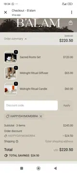 happydaymomdrr4 coupon verification screenshot