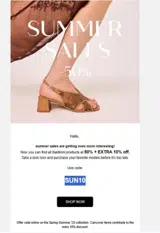 SUN10 coupon verification screenshot