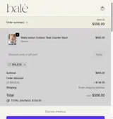 Balè coupon verification screenshot