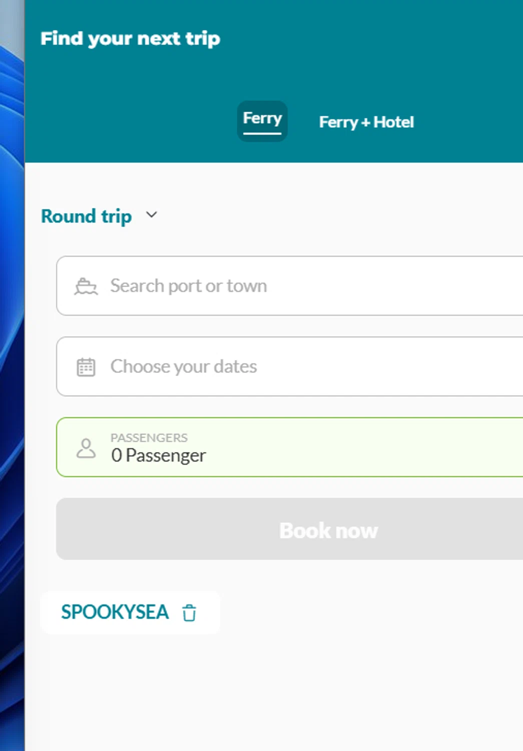 Balearia Caribbean promo code screenshot showing code SPOOKYSEA applied at Balearia Caribbean checkout page. Uploaded by SimplyCodes community member GoldLynx7797 on Nov 27, 2025