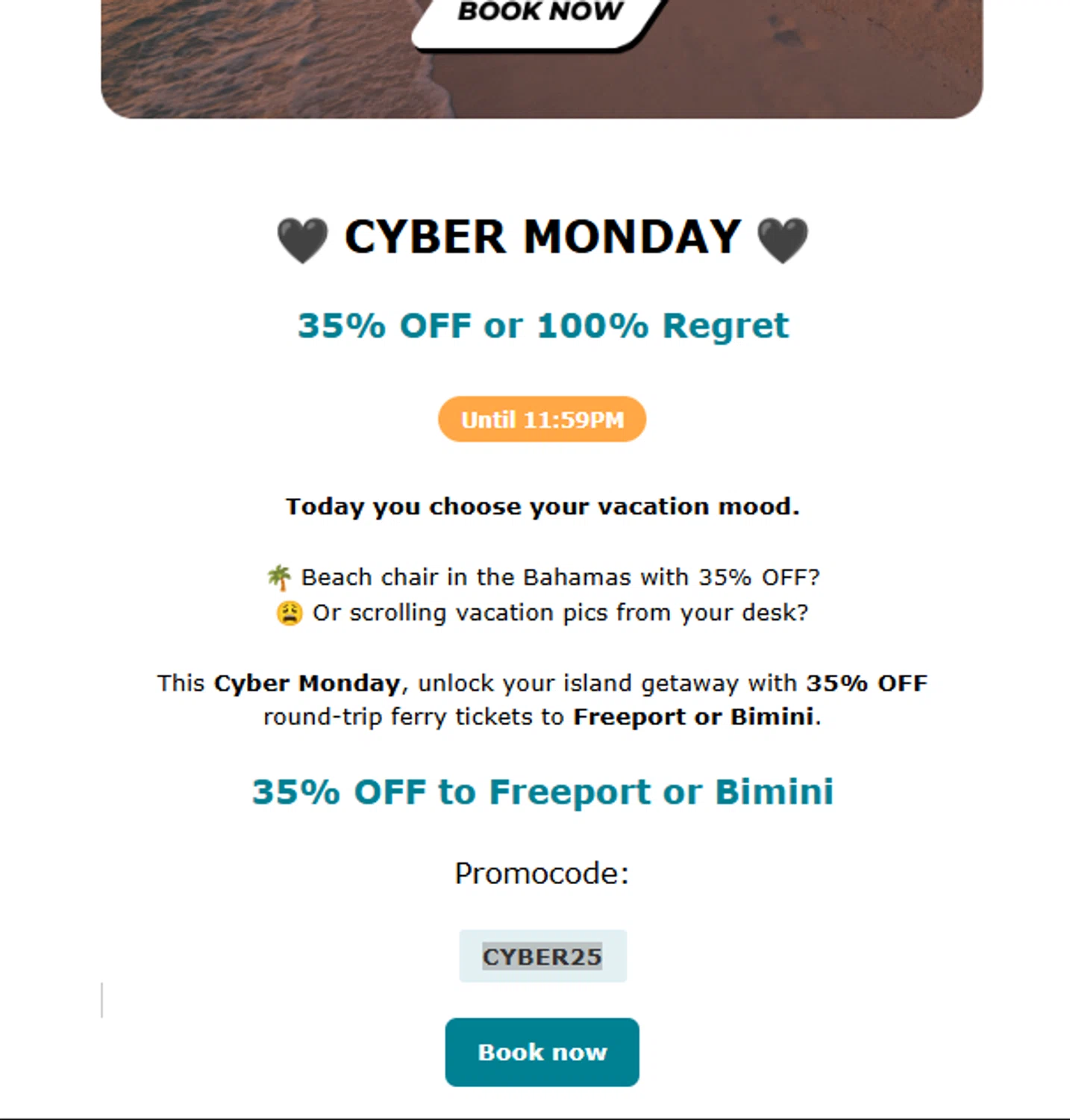 Balearia Caribbean promo code screenshot showing code CYBER25 applied at Balearia Caribbean checkout page. Uploaded by SimplyCodes community member Aressss on Dec 1, 2025