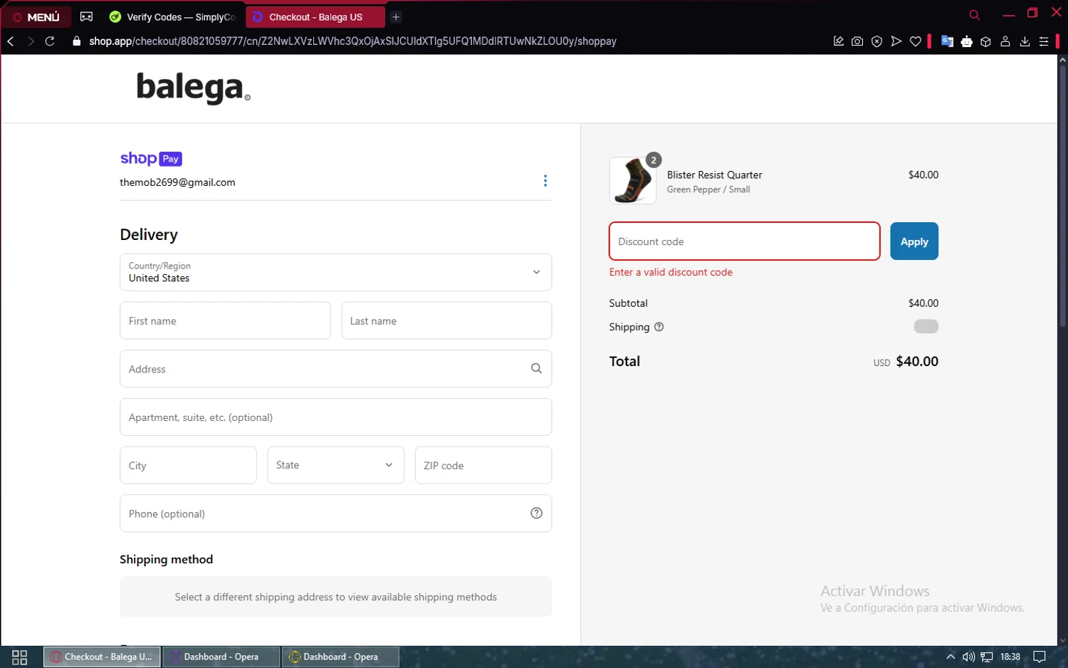 Balega promo code screenshot showing code TRANSFORM2024 applied at Balega checkout page. Uploaded by SimplyCodes community member FerminLopez on Apr 8, 2025