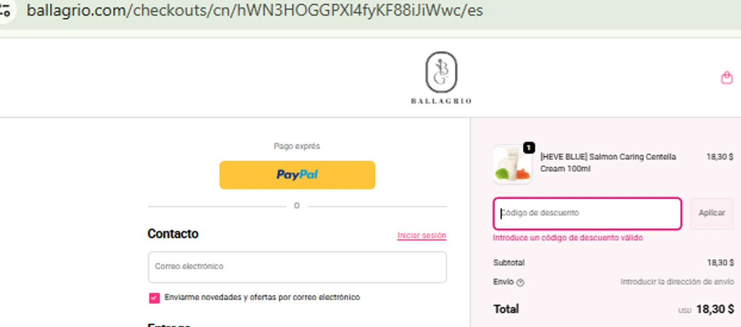 Ballagrio discount code screenshot showing code LOVEBALLAGRIO applied at Ballagrio checkout page. Uploaded by SimplyCodes community member CashMaestro9337 on Sep 22, 2025