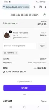 HOHOHO coupon verification screenshot