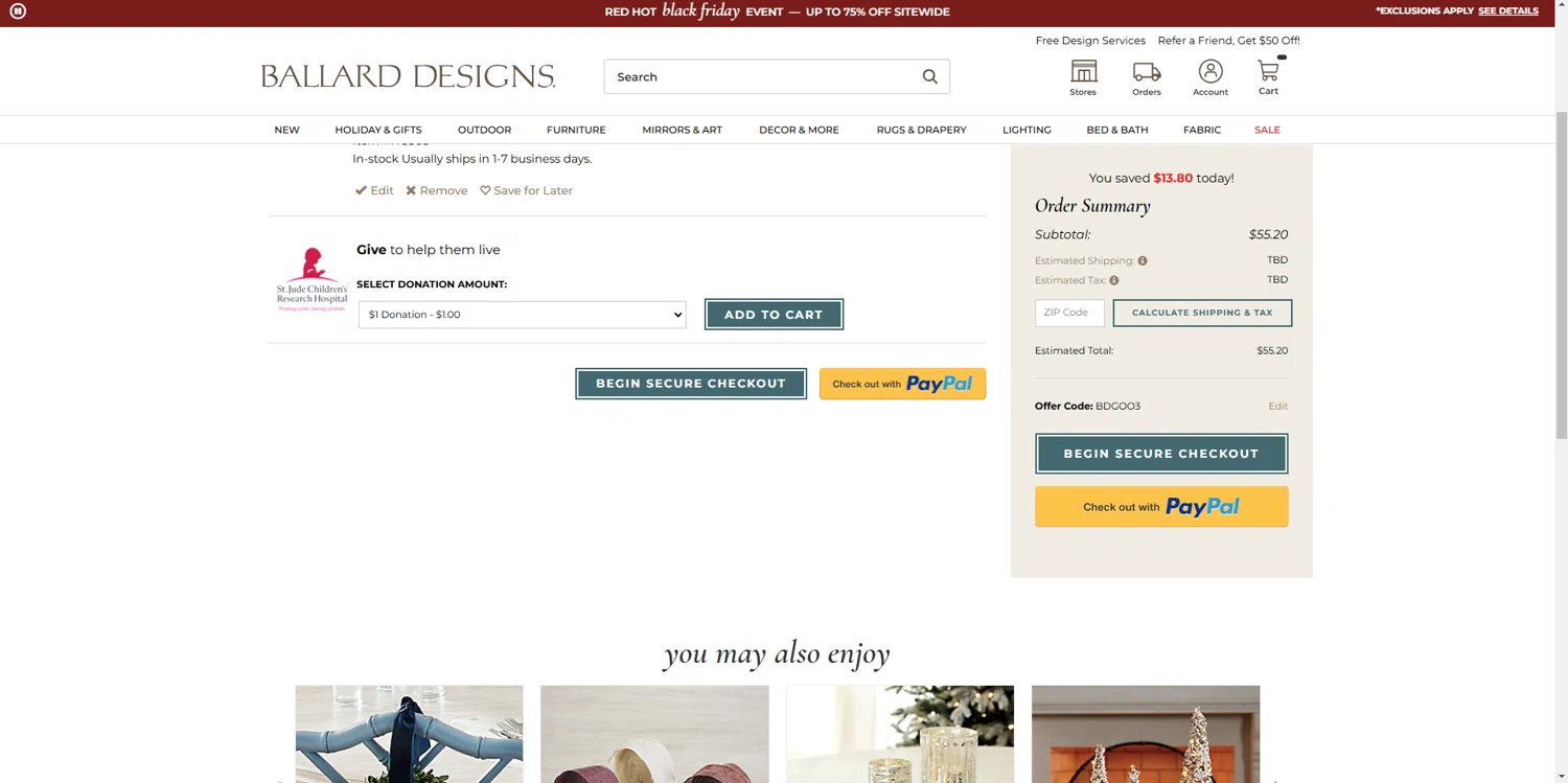 how to use Ballard Designs coupons