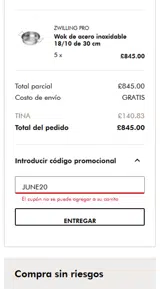 Ballarini coupon verification screenshot