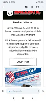 July4th24 coupon verification screenshot
