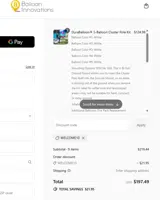 WELCOME10 coupon verification screenshot