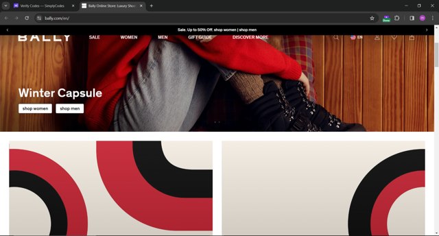 Bally checkout page showing Bally promo code box | Screenshot taken by SimplyCodes community member on Dec 19, 2023