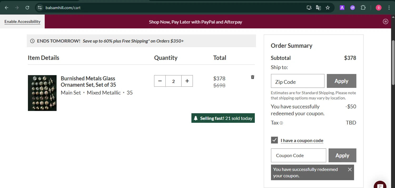 Balsam Hill Promo Codes - $40 Off (8 Verified) Feb 2026