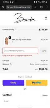 BFCM30 coupon verification screenshot