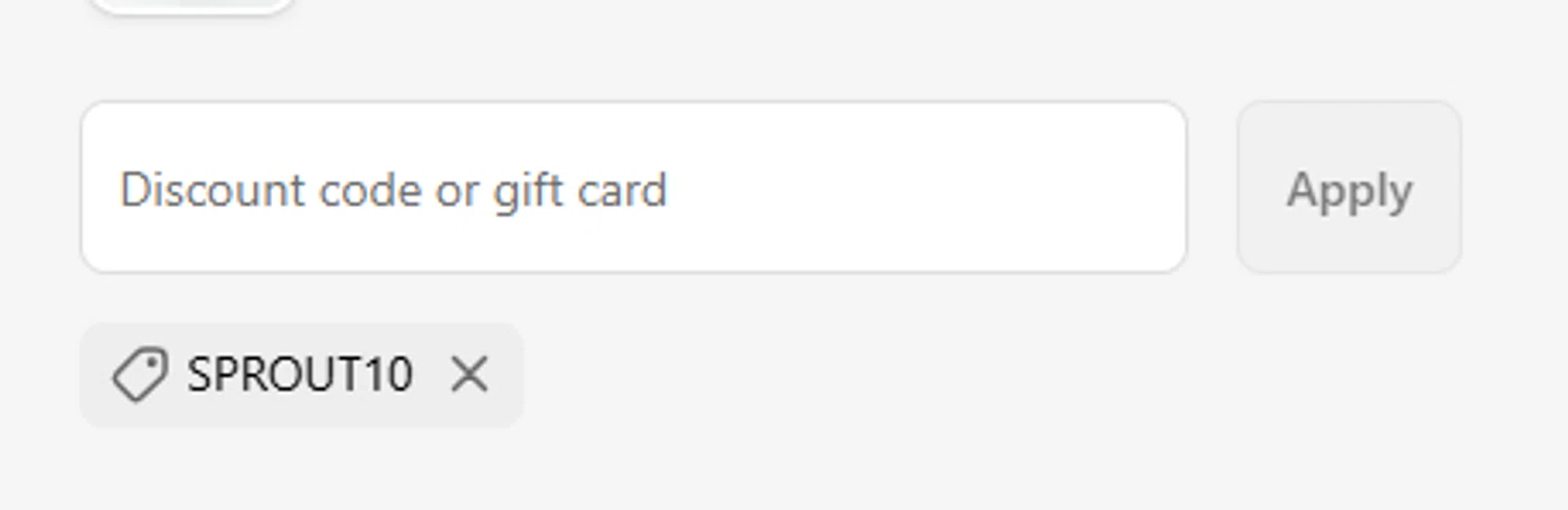 Bamboozle Home promo code screenshot showing code SPROUT10 applied at Bamboozle Home checkout page. Uploaded by SimplyCodes community member PromoScout8746 on Oct 13, 2025