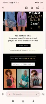Newyear coupon verification screenshot