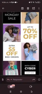 Cyber coupon verification screenshot