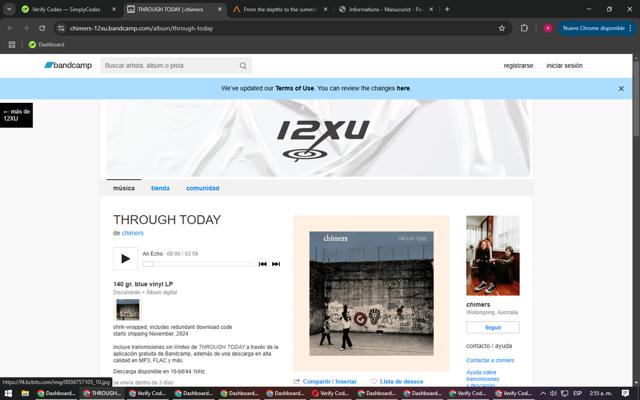 Bandcamp checkout page showing Bandcamp discount code box | Screenshot taken by SimplyCodes community member on Feb 25, 2025