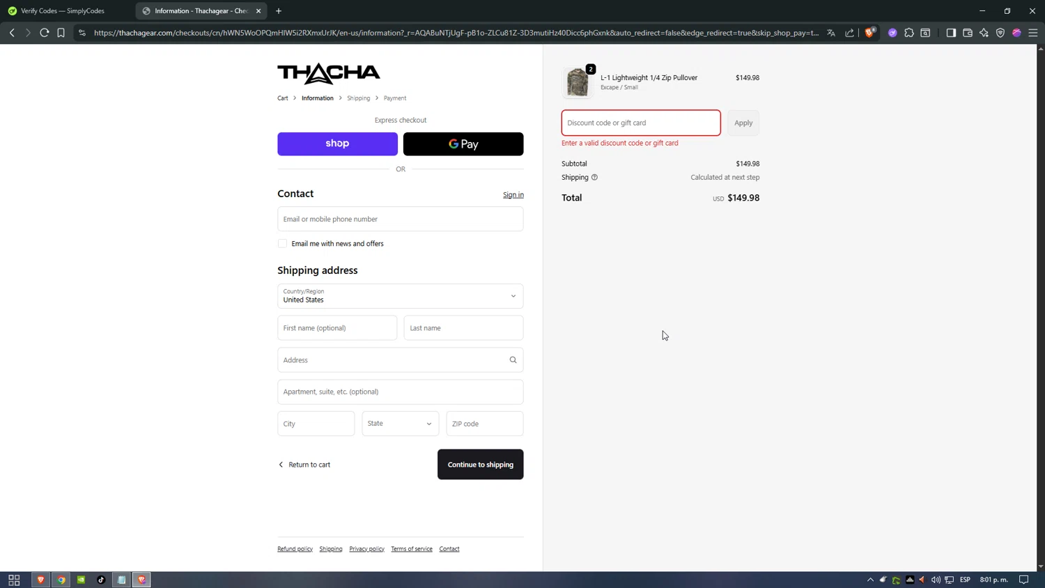 Banded Hunting Gear promo code screenshot showing code SAVE25 applied at Banded Hunting Gear checkout page. Uploaded by SimplyCodes community member johnnybravo on Nov 21, 2025