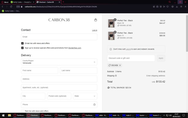 Bandier checkout page showing Bandier promo code box | Screenshot taken by SimplyCodes community member on Apr 9, 2025
